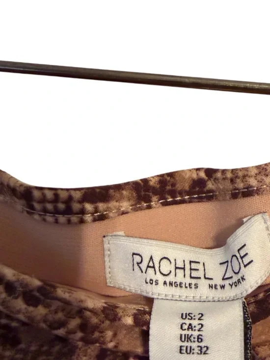 Super Cool Rachel Zoe Brown Snake-Print Maxi Slip Skirt NWT SIZE 2 - Picture 5 of 6